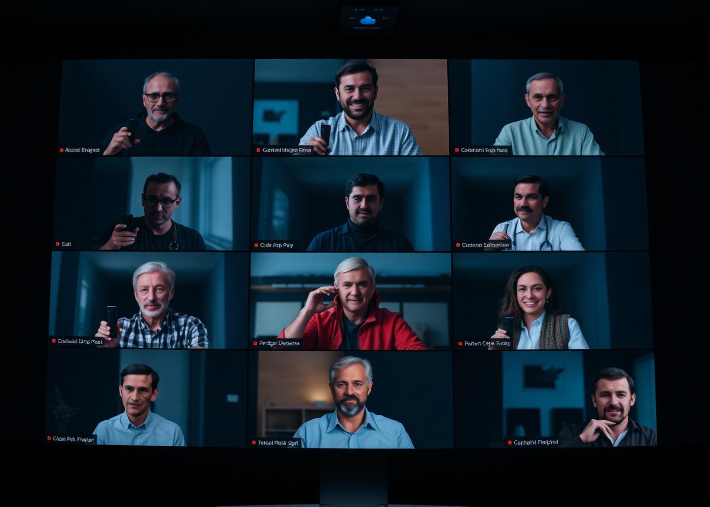 Members in a mastermind video session